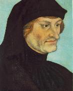 CRANACH, Lucas the Elder Portrait of Johannes Geiler von Kaysersberg fg oil on canvas